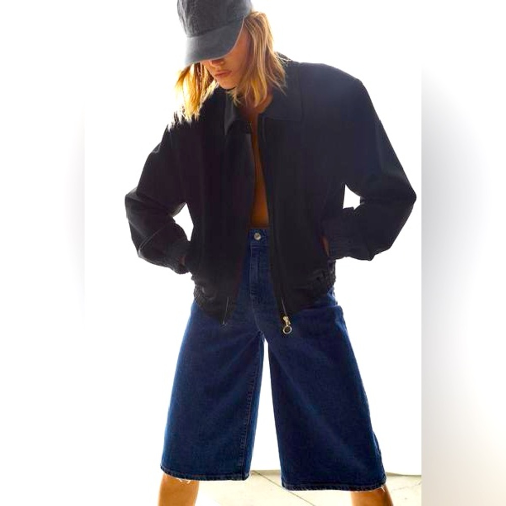 New Zara ZW THE ‘70S BERMUDA SHORTS DENIM
